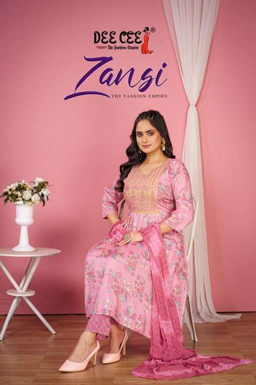 DEE CEE ZANSI PURE RAYON PRINTED DRESSES-00093