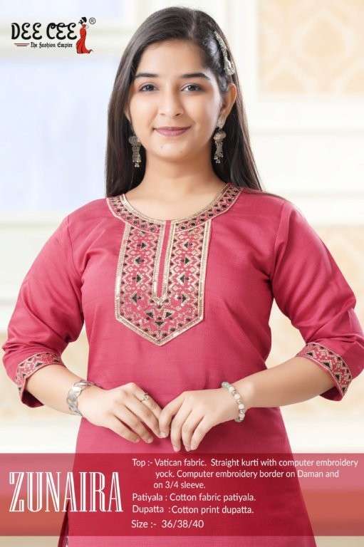 DEE CEE ZUNAIRA PURE VETICAN EMBROIDERY DRESSES-00093
