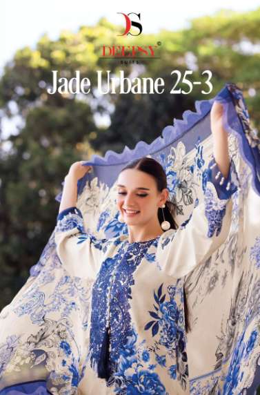 DEEPSY SUIT JADE URBANE-25 VOL-03 1201 TO 1208 SERIES PURE COTTON PRINTED PAKISTANI DRESSES-00201