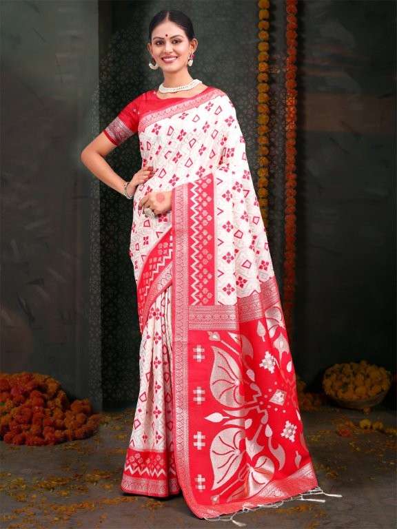 DEVISTUTI BY ASLIWHOLESALE DESIGNER PURE LIENEN COTTON PRINTED SAREES-00281