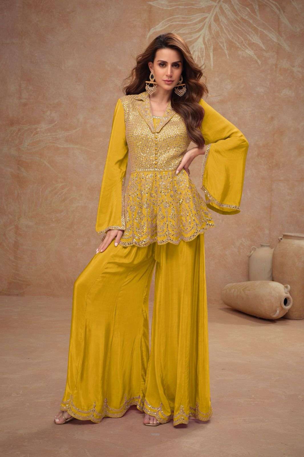 DILKASH BY GULKAYRA 7510-A TO 7510-E DESIGNER REAL CHINON WORK DRESSES-00150