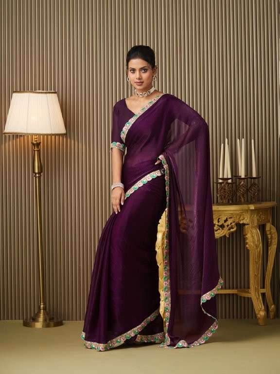 DL-008 BY ASLIWHOLESALE DESIGNER PURE CHIFFON PRINTED SAREES-00177