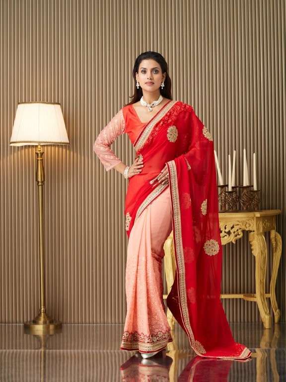 DL-035 BY ASLIWHOLESALE DESIGNER PURE CHIFFON PRINTED SAREES-00177