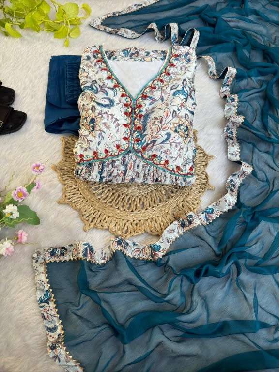 DN-445 BY ASLIWHOLESALE DESIGNER PURE CHINNON DIGITAL PRINTED DRESSES-00232