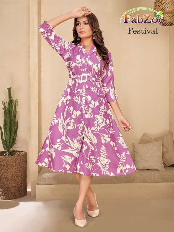 FABZOO BELT VOL-01 PURE RAYON PRINTED ONE PIECES-00014