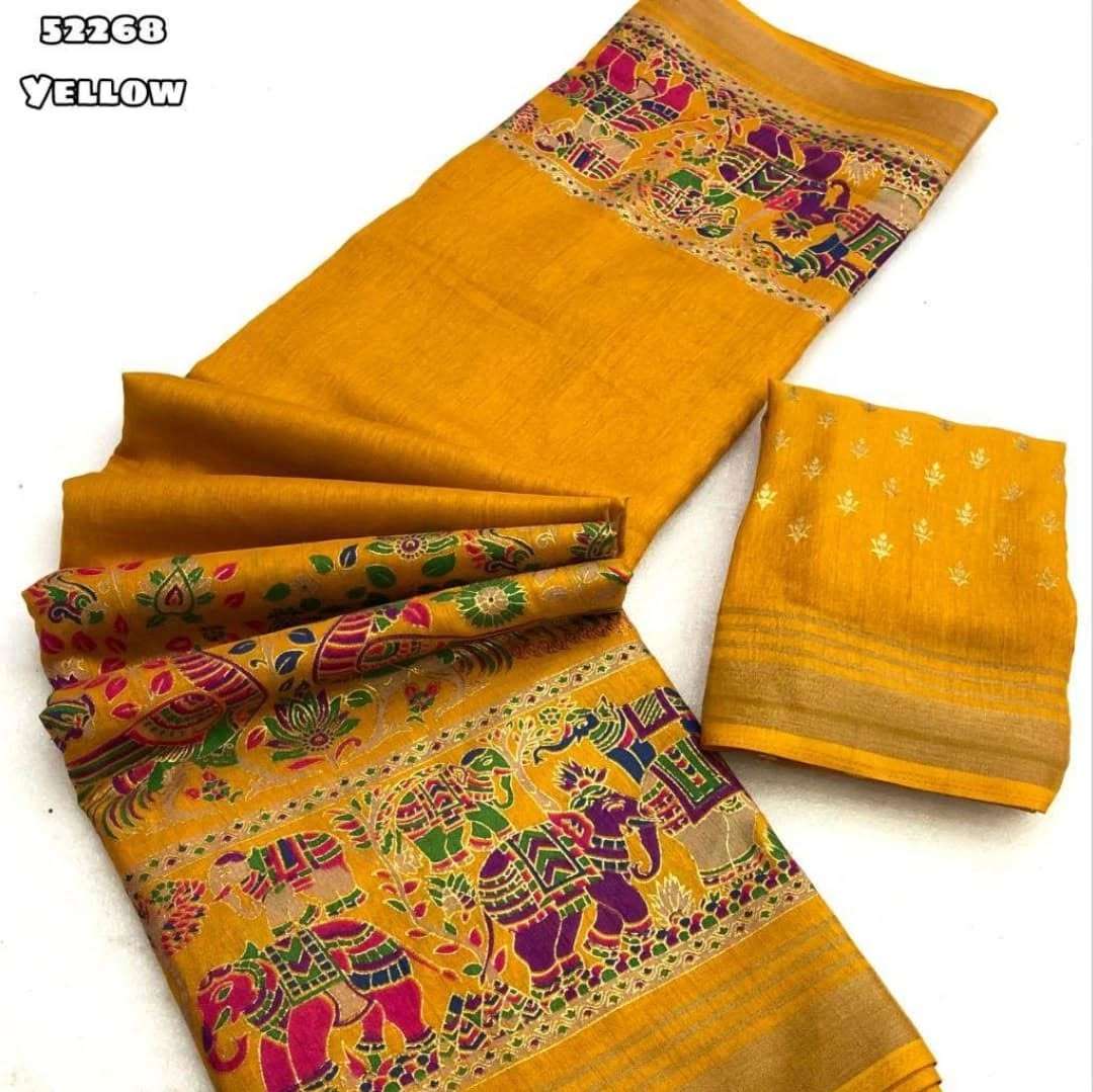GAJRAAJ FOIL BY ASLIWHOLESALE DESIGNER PURE DOLA SILK PRINTED SAREES-00254