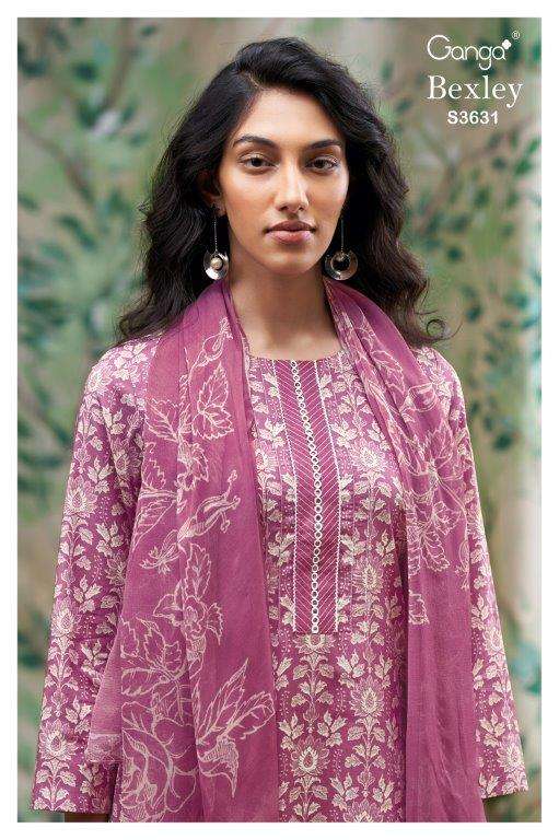 GANGA FASHION BEXLEY S3631-A TO S3631-D SERIES PURE COTTON PRINTED EMBROIDERY DRESSES-00252