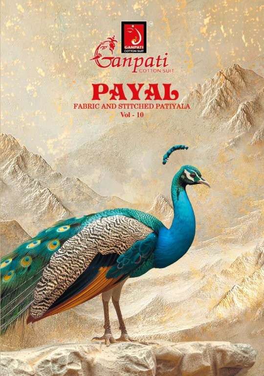 GANPATI PAYAL VOL-10 2431 TO 2445 SERIES PURE COTTON PRINTED DRESSES-00015