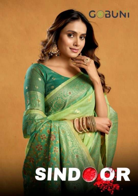 GOBUNI SINDOOR PURE COTTON SAREES-00137