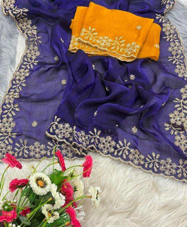 GUNJAN BY ASLIWHOLESALE DESIGNER PURE SPACE SILK SAREES-00256