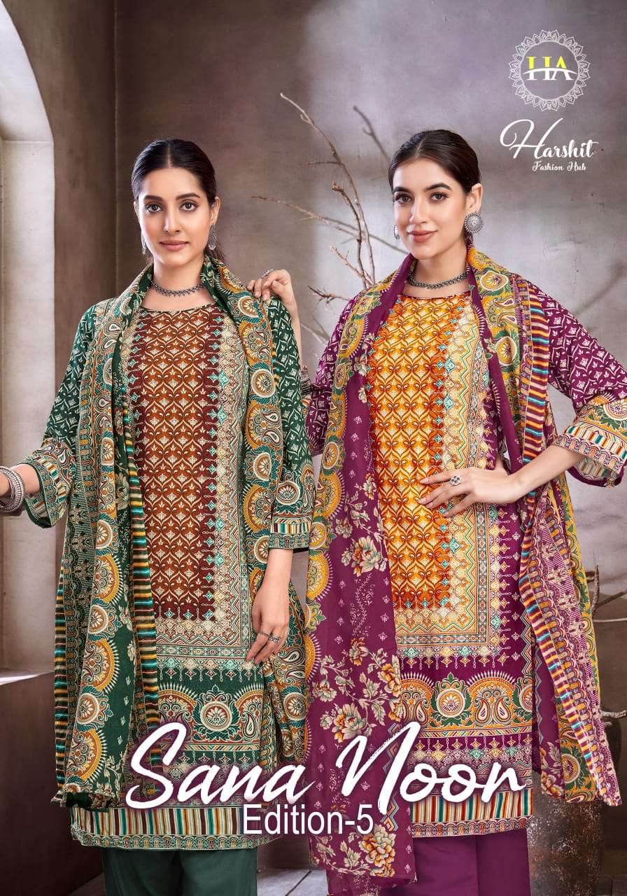 HARSHIT FASHION HUB SANA NOOR VOL-05 PURE VISCOSE RAYON PRINTED PAKISTANI DRESSES-00011
