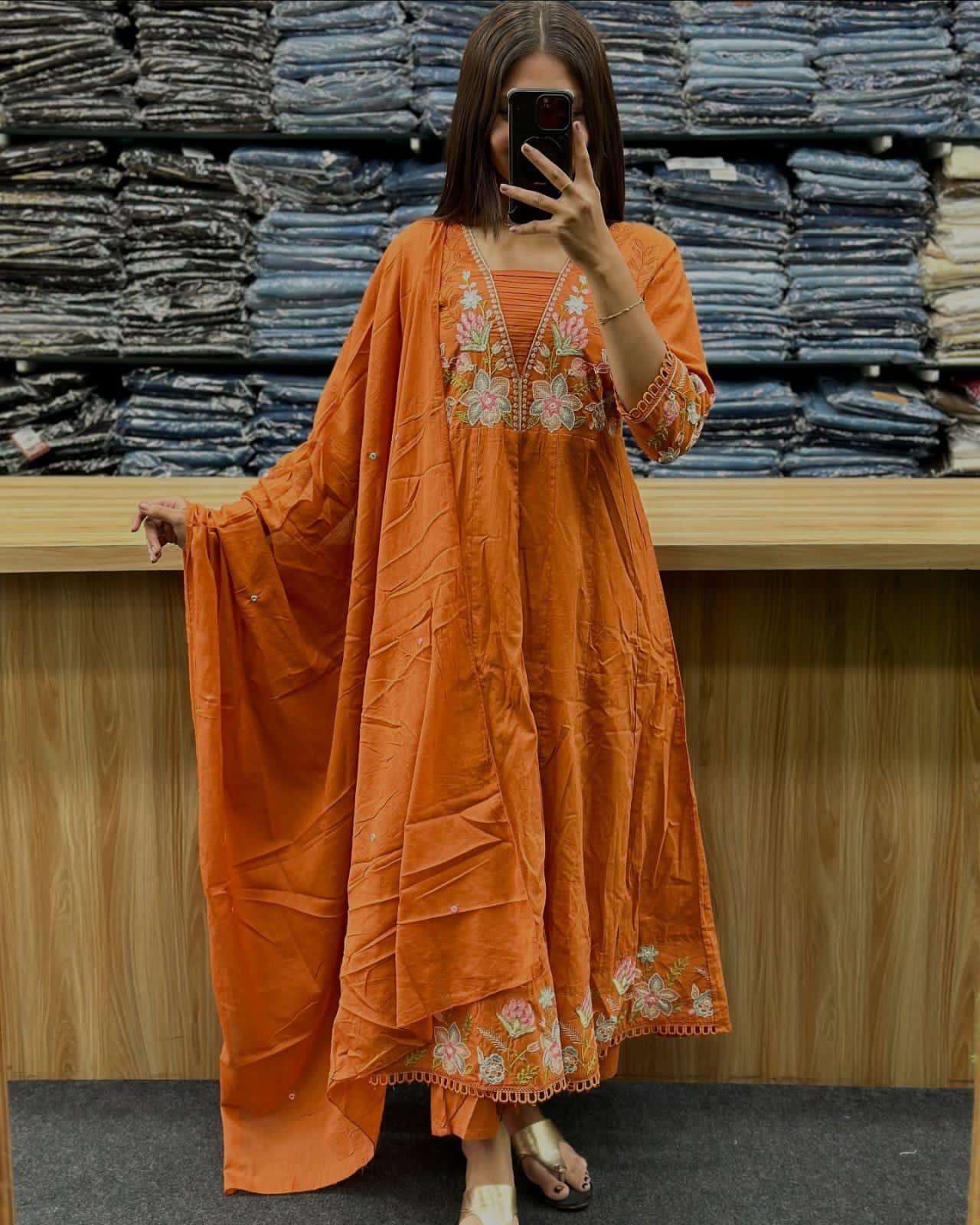 HIMANHSI VOL-850 BY ASLIWHOLESALE DESIGNER PURE COTTON DRESSES-00211