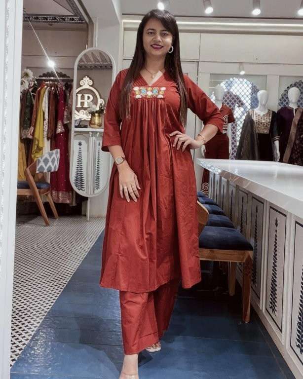 HIMANSHI VOL-845 BY ASLIWHOLESALE DESIGNER PURE COTTON EMBOIDERY KURTIS-00211