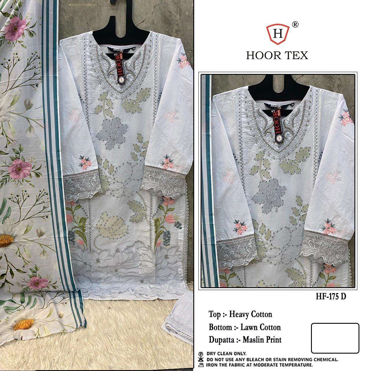 HOOR TEX HF-175 COLOUR IMPORTED COTTON EMBROIDERY PAKISTANIN DRESSES-00020