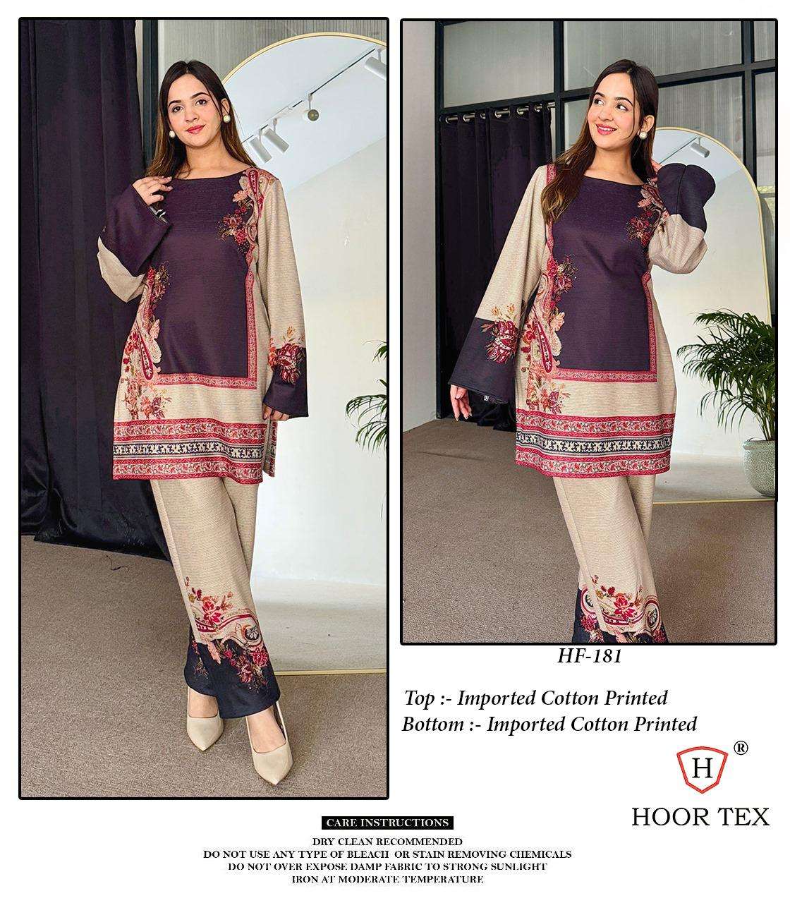 HOOR TEX HF-181 PURE IMPORTED COTTON PRINTED PAKISTANI CO-ORD SET-00020
