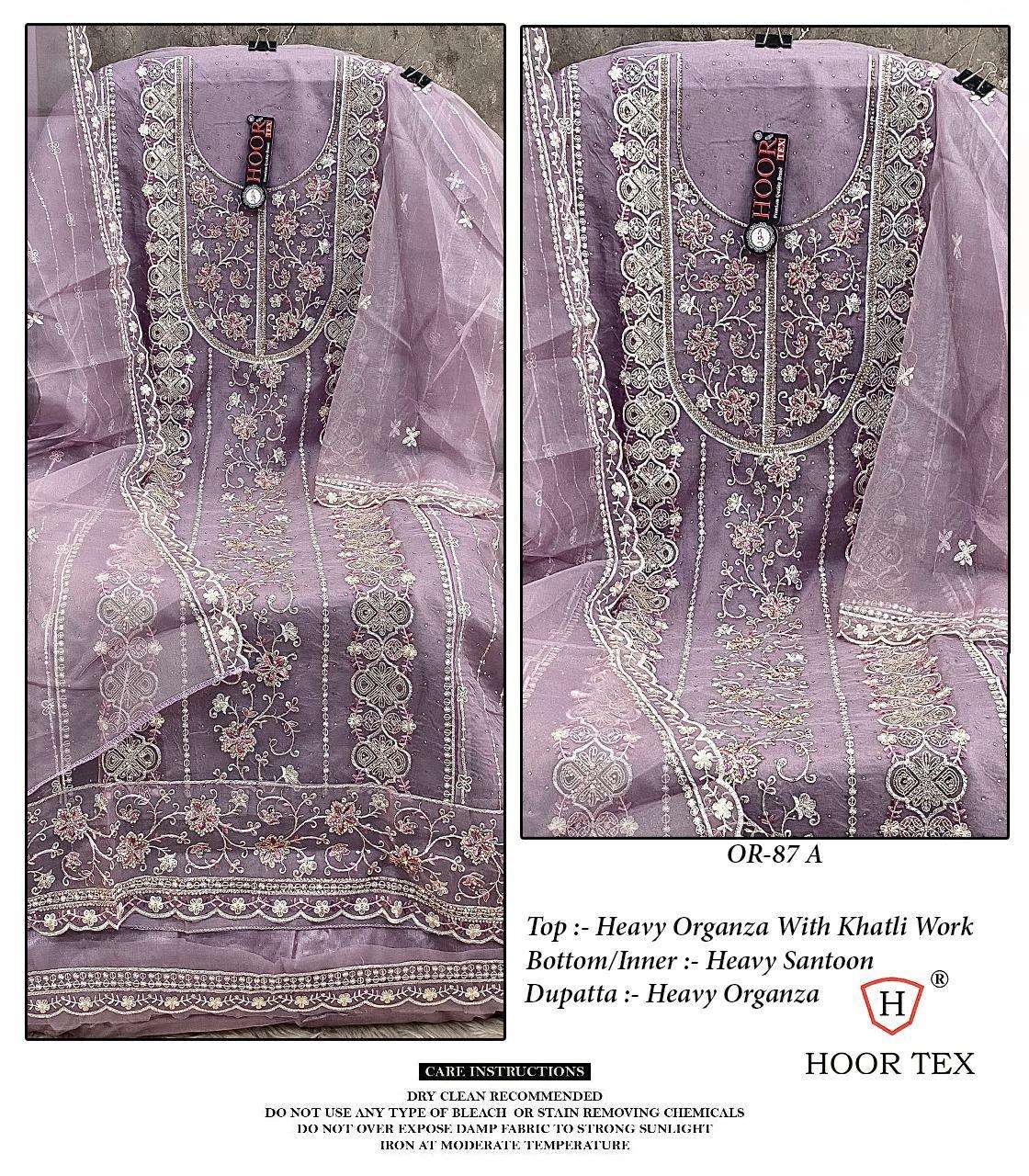 HOOR TEX OR-87 HEVAY EMBROIDERY ORGANZA PAKISTANI DRESSES-00020