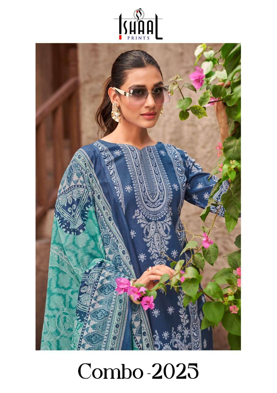 ISHAAL PRINT GULMOHAR-2025 PURE LAWN EMBROIDERY PAKISTANI DRESSES-00201