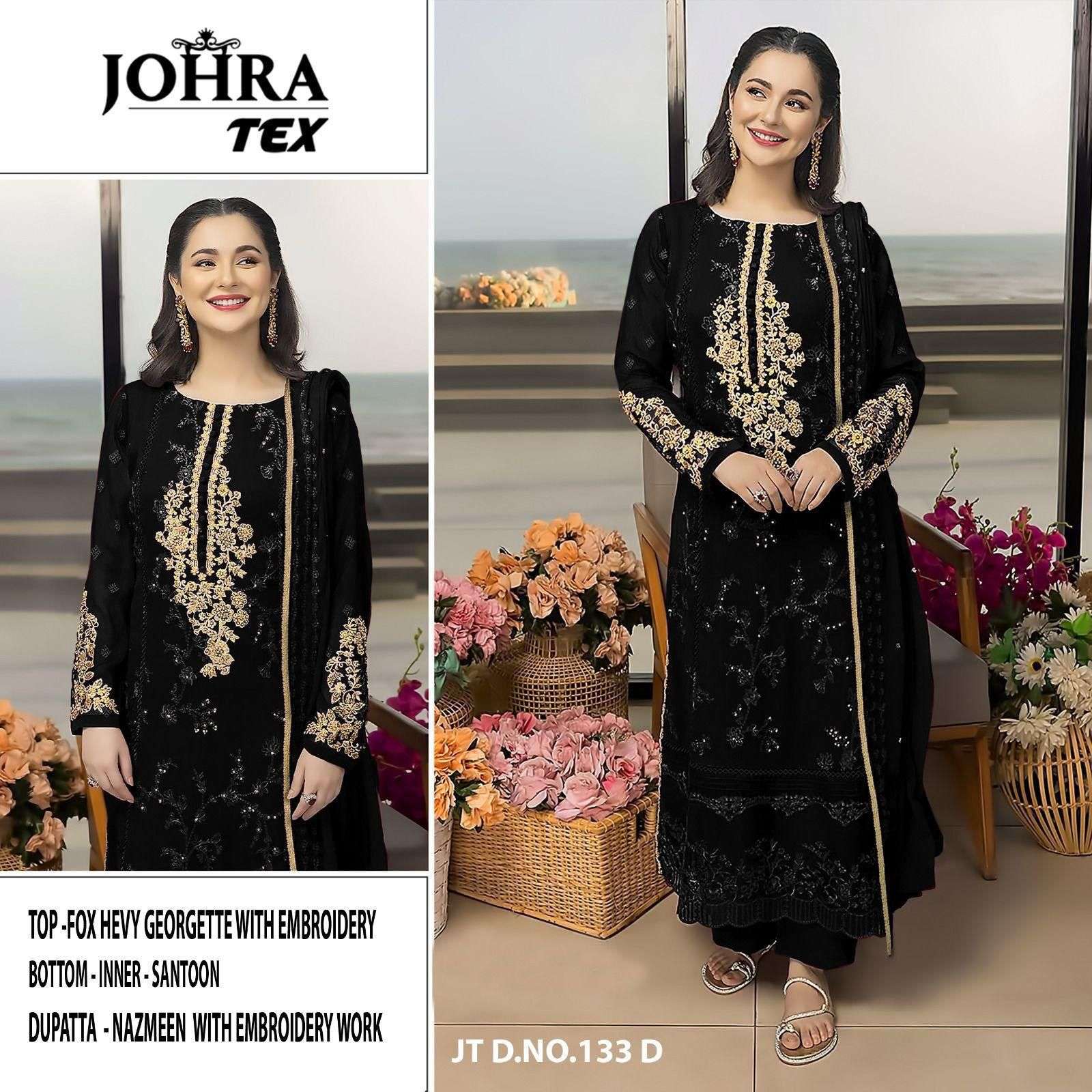 JOHRA TEX JT-133 HEVAY EMBROIDERY FAUX GEORGETTE PAKISTANI DRESS-00071