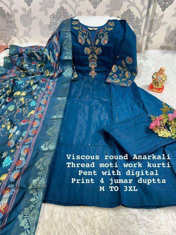 JYOTI VOL-245 BY ASLIWHOLESALE DESIGNER PURE VISCOSE EMBROIDERY DRESSES-00233