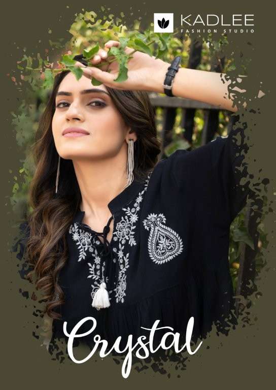 KADLEE CRYSTAL 1001 TO 1006 SERIES PURE RAYON EMBROIDERY KURTIS-00014