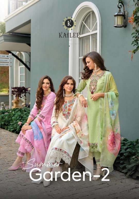 KAILEE FASHION SUMMER GARDEN VOL-02 PURE COTTON HAND WORK DRESSES-00014