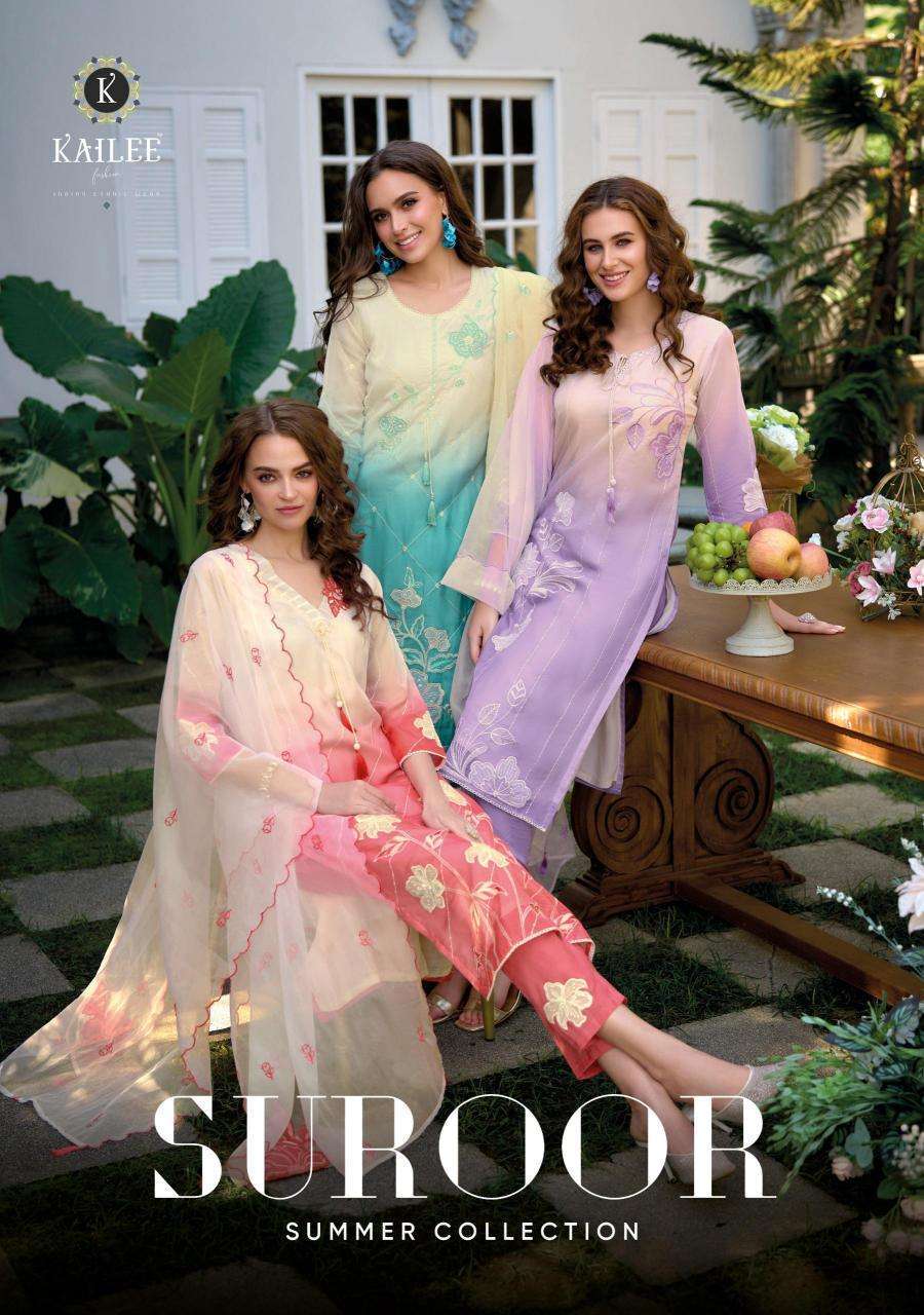 KAILEE FASHION SUROOR 43001 TO 43003 SERIES PURE COTTON HAND WORK DRESSES-00014