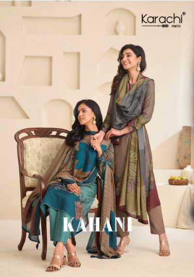 KARACHI PRINTS KAHANI 94001 TO 94004 SERIES PURE VISCOSE RAYON PRINTED DRESSES-00028
