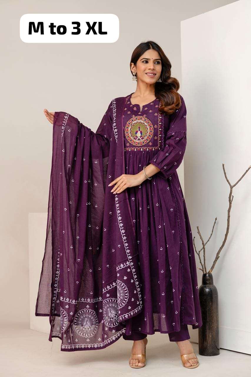 KARISHA VOL-10 BY ASLIWHOLESALE DESIGNER PURE COTTON HAND WORK DRESSES-00062