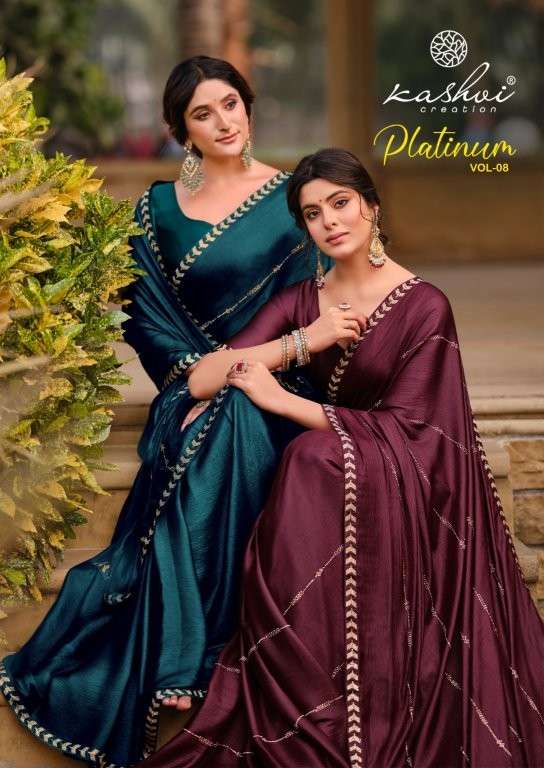 KASHVI CREATION PLATINUM VOL-8 801 TO 808 SERIES PURE SOFT SILK PRINTED SAREES-00271