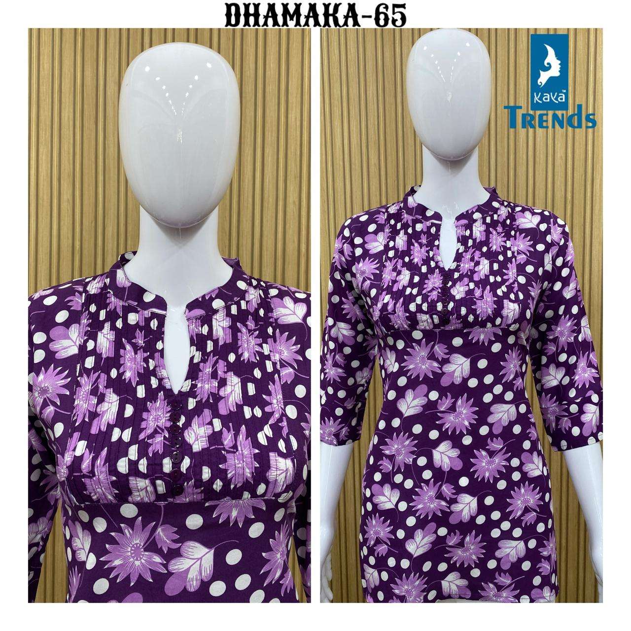 KAYA DHAMAKA VOL-05 PURE RAYON PRINTED KURTIS-00140