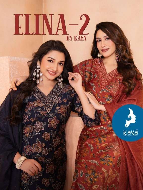 KAYA ELINA VOL-02 PURE VERTICAN FOIL PRINTED DRESSES-00140