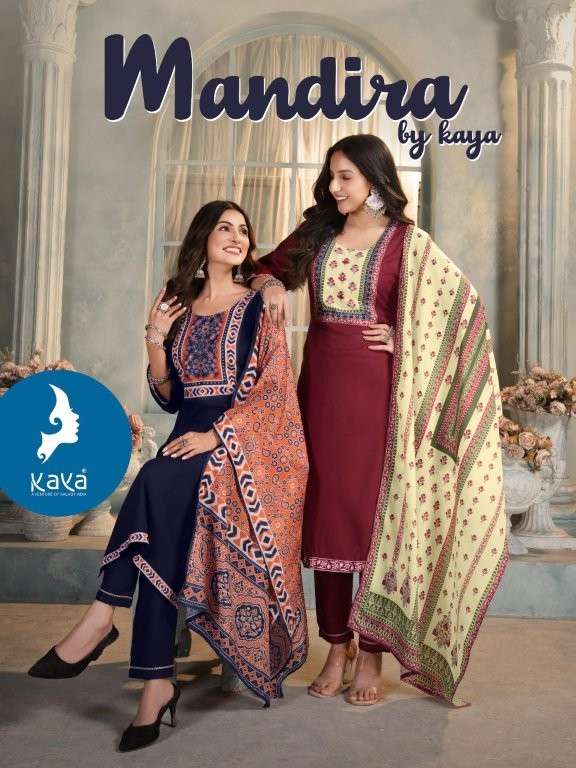 KAYA MANDIRA PURE RAYON MUSLIN PRINTED DRESSES-00014