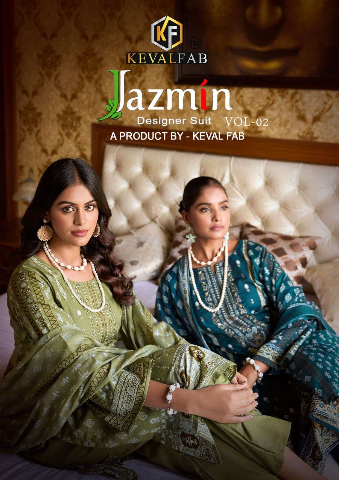 KEVAL FAB JAZMIN VOL-02 2001 TO 2008 SERIES PURE COTTON PRINTED PAKISTANI DRESSES-00062