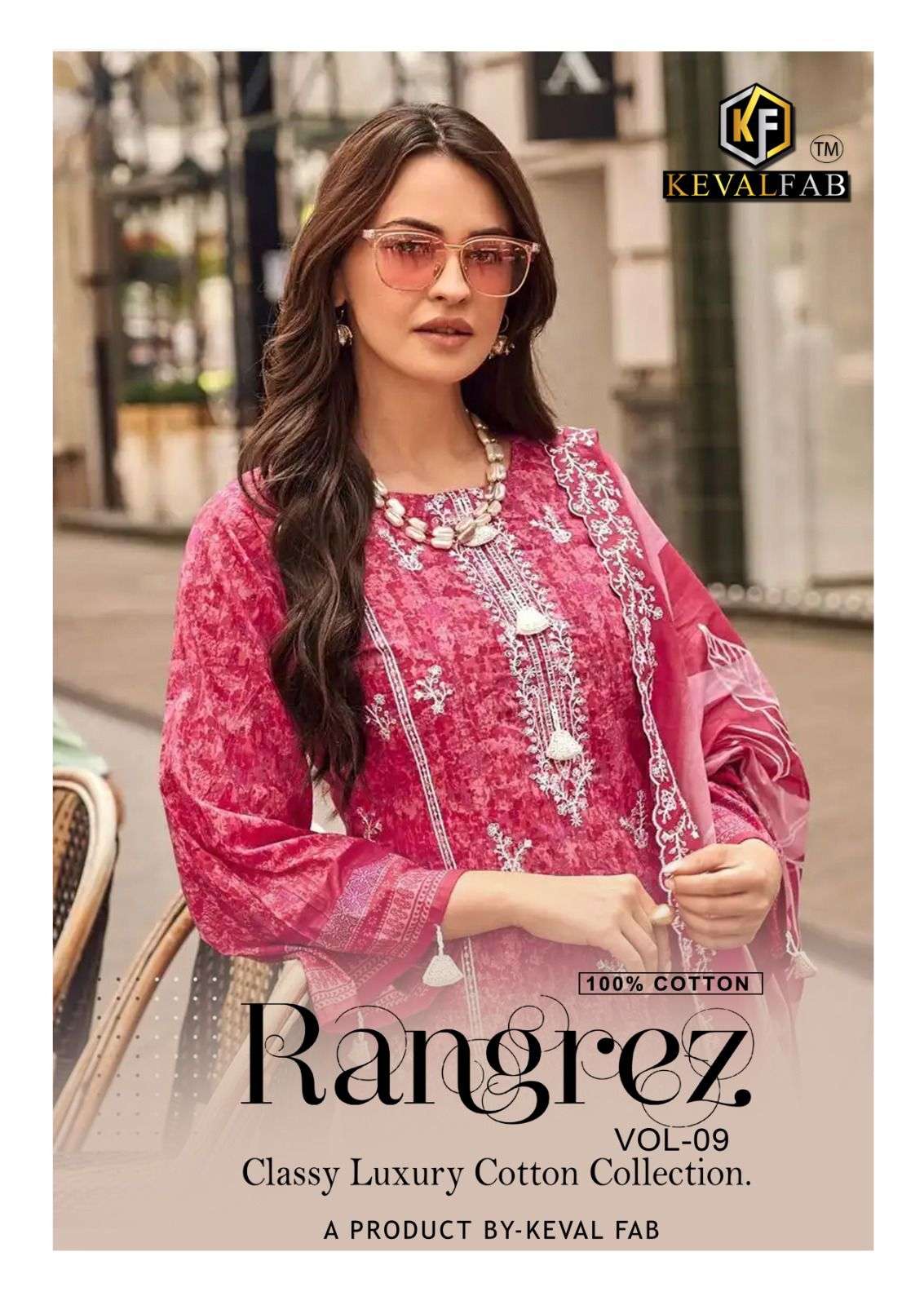 KEVAL FAB RANGREZ VOL-9 PURE COTTON PRINTED PAKISTANI DRESSES-00062