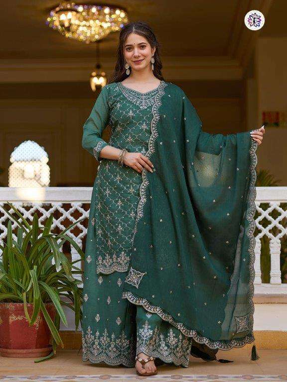 KF-3202 BY ASLIWHOLESALE DESIGNER PURE CHINON EMBROIDERY DRESSES-00096