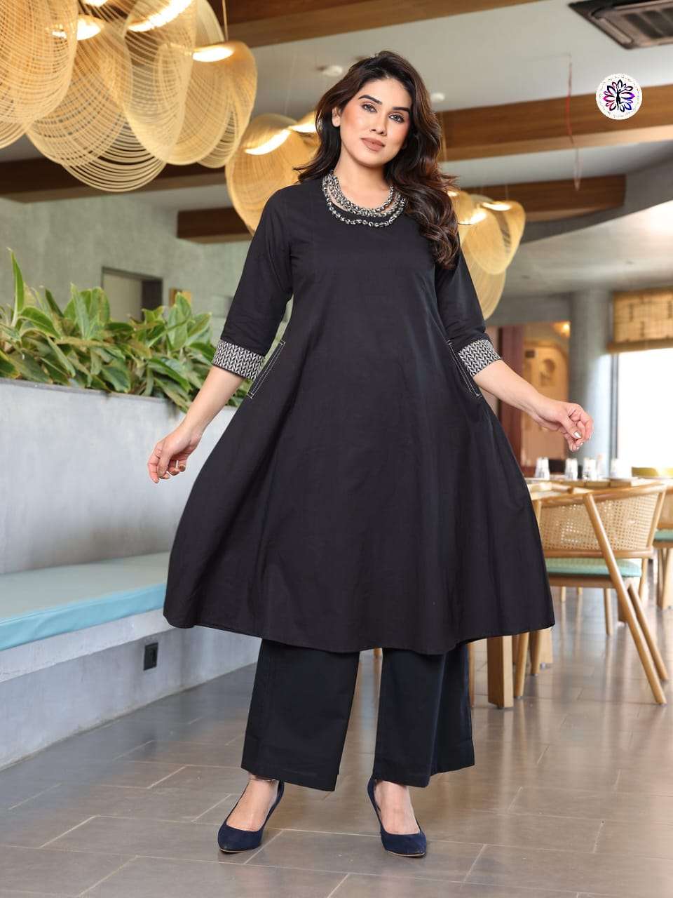 KF-5120 BY ASLIWHOLESALE DESIGNER PURE VISCOSE EMBROIDERY CASUALS-00096