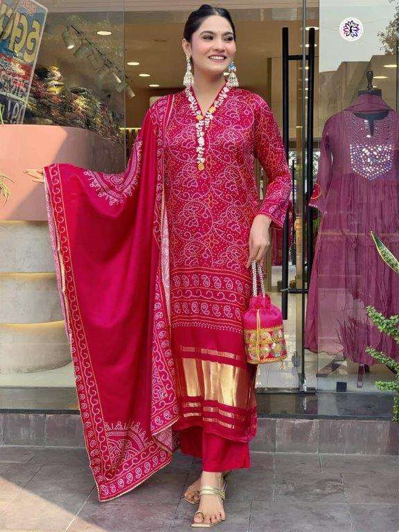 KF-6024 BY ASLIWHOLESALE DESIGNER PURE VISCOSE EMBROIDERY DRESSES-00096
