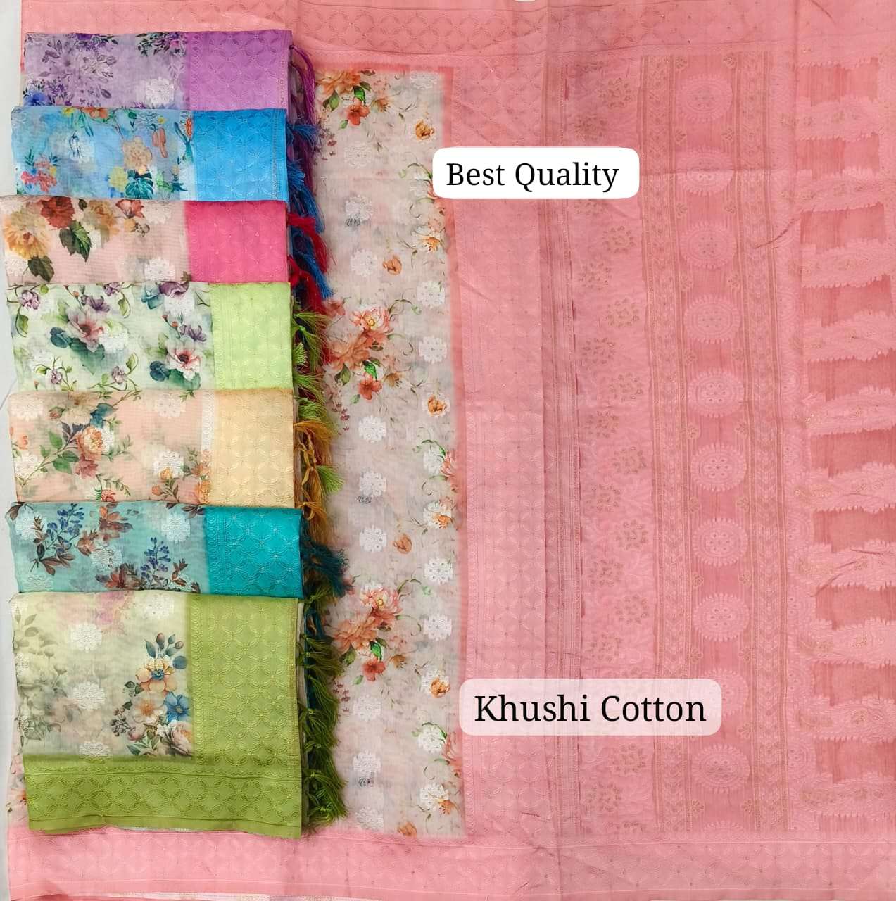 KHUSHI COTTON BY ASLIWHOLESALE DESIGNER PURE COTTON PRINTED SAREES-00065