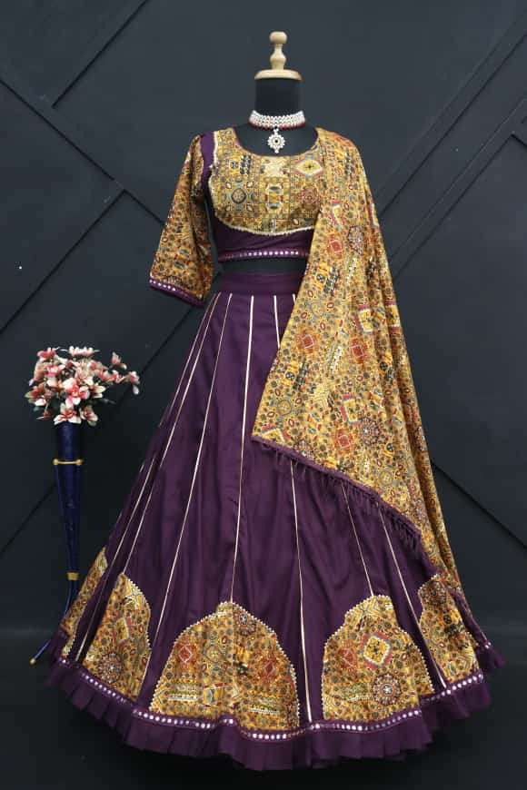 KIDS LEHENGAS VOL-10 BY ASLIWHOLESALE DESIGNER PURE RAYON COTTON LEHENGAS-00029