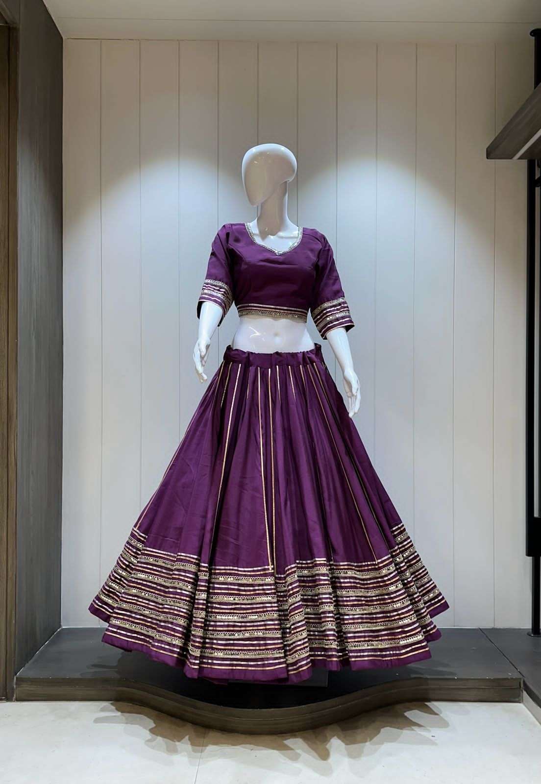 KIDS LEHENGAS VOL-12 BY ASLIWHOLESALE DESIGNER PURE ROMAN SILK PRINTED LEHENGAS -00029