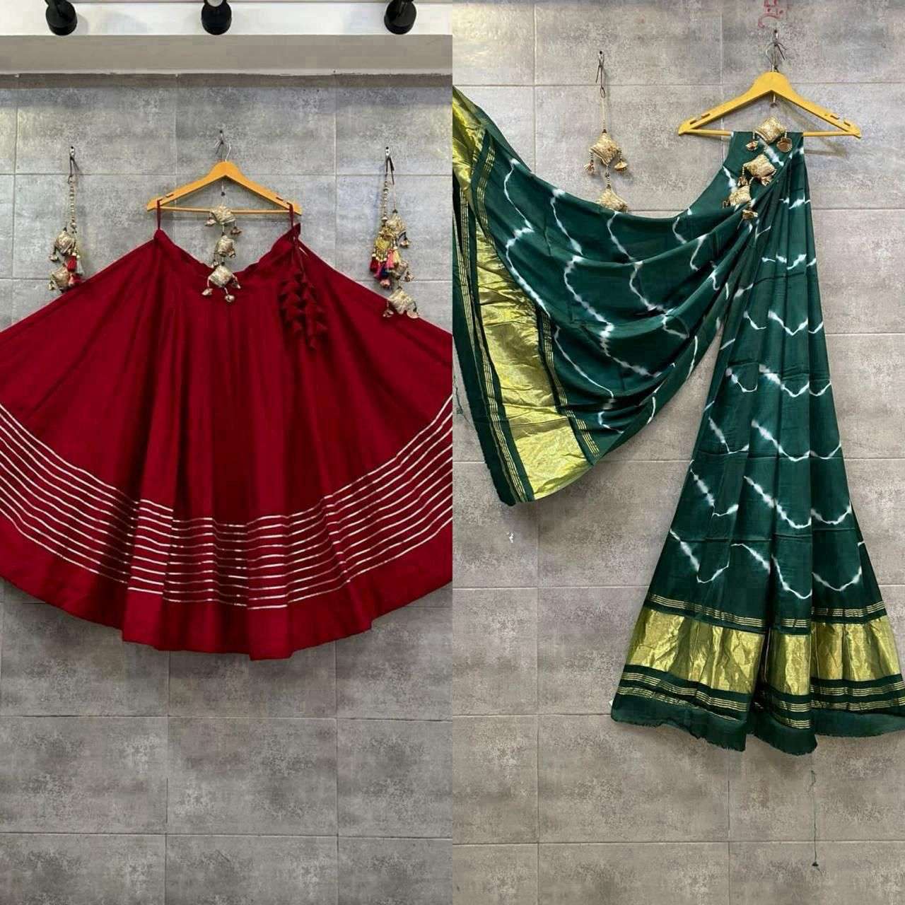KIDS LEHENGAS VOL-14 BY ASLIWHOLESALE DESIGNER PURE GAJJI SILK LEHENGAS-00029