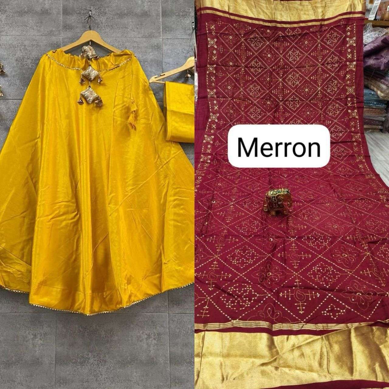 KIDS LEHENGAS VOL-19 BY ASLIWHOLESALE DESIGNER PURE GAJII SILK LEHENGAS-00029