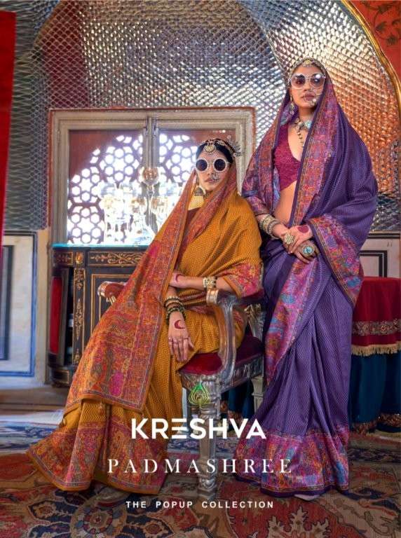 KRESHVA PADMASHREE K-707 TO K-712 SERIES PURE PV SILK SAREES-00137