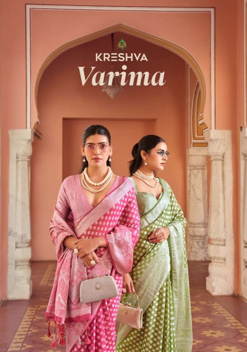 KRESHVA VARIMA PURE SOFT GEORGETTE WEAVING SAREES-00137