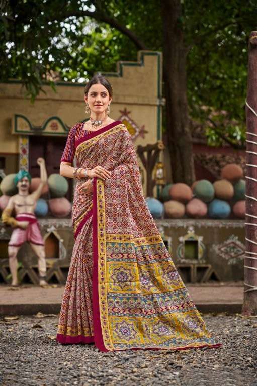 KUM KUM VOL-02 BY ASLIWHOLESALE DESIGNER SOFT COTTON PRINTED SAREES-00102