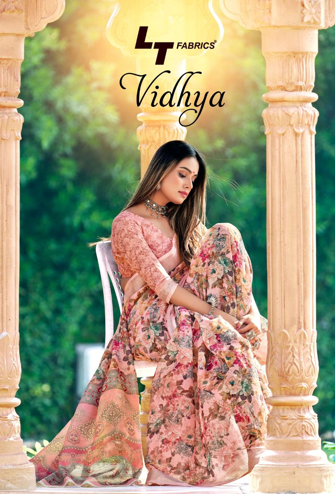 L.T FABRICS VIDHYA 6001 TO 6008 SERIES PURE LIENEN COTTON PRINTED SAREES-00178