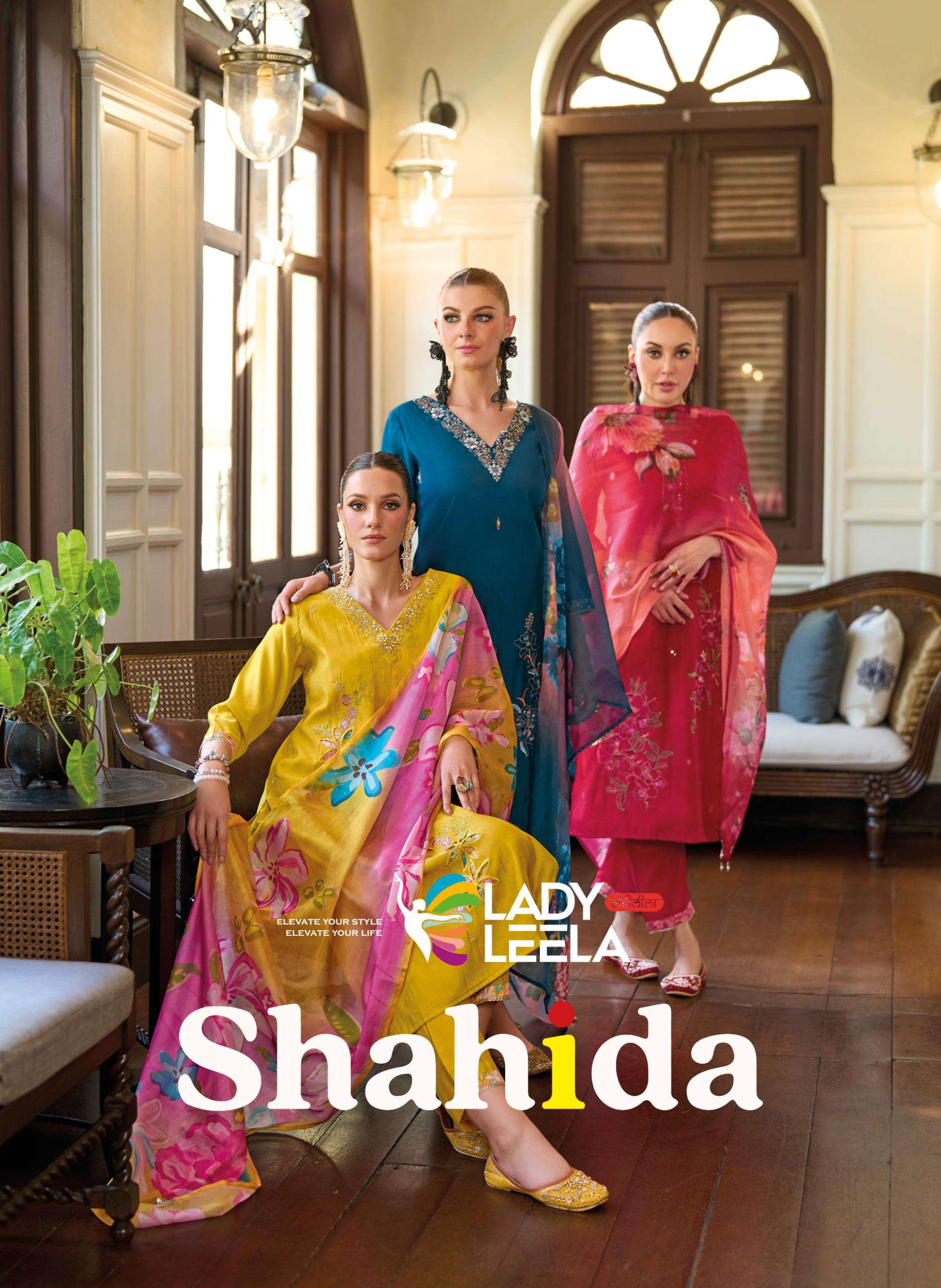 LADY LEELA SHAHIDA PURE VISCOSE SILK EMBROIDERY DRESSES-00028