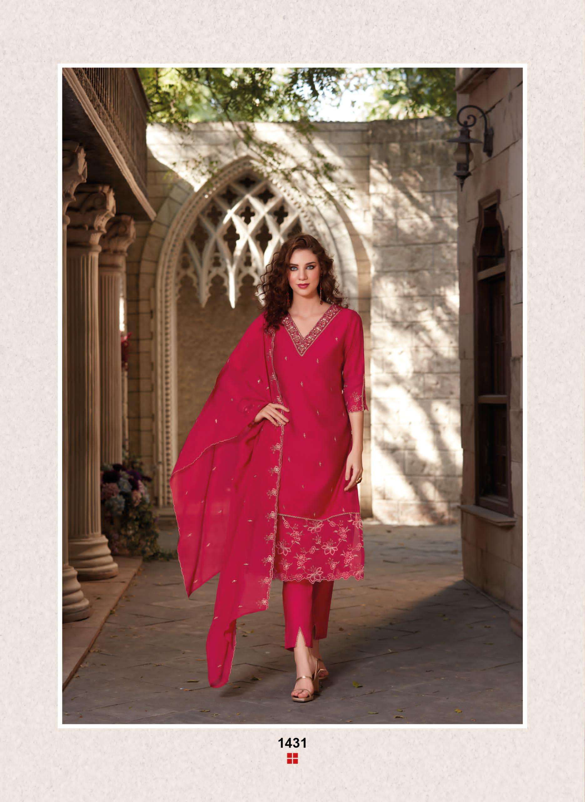 LADY LEELA SWAARA PURE VISCOSE SILK EMBROIDERY DRESSES-00028