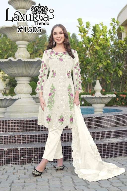 LAXURIA 1505 BY LAXURIA TRENDZ HEAVY DESIGNER FAUX GEORGETTE WORK DRESS-00005
