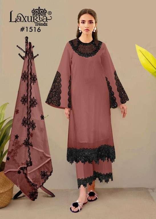LAXURIA TRENDZ 1516 HEAVY DESIGNER GEORGETTE WORK DRESSES-00005